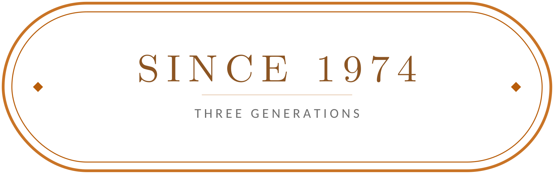 Trusted since 1974 · Three generations Trusted since 1974 · Three generations